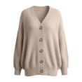 thumbnail image 5 of Likimi Womens Knit Cardigan Button Down V Neck Long Sleeve Solid Color Sweater For Women Winter Warm Comfortable Coat Size One Size, 5 of 5