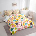 thumbnail image 3 of Manfei Abstract Circle 7-Piece Bedding Comforter Set,Multicolor Circular King Bedding Sets,Colorful Polka Dots Bed Sheets For Teens,Super Cozy Room Decor Reversible, 3 of 8