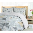 thumbnail image 5 of Ambesonne Nature Duvet Cover Set, Retro Soft Pine Tree, King, Blue Grey and Dark Mustard, 5 of 6