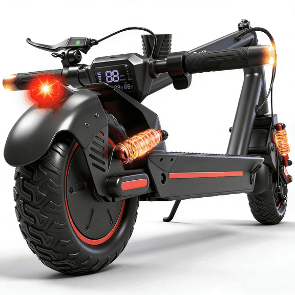 OBX 1200W Smart Electric Scooter for Adults, 30 MPH & 35 Miles Range, 10" Pneumatic Tires, Foldable Off-Road E-Scooter with App Control, Turn Signals