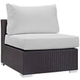 thumbnail image 6 of Modway Convene 7 Piece Outdoor Patio Sectional Set in Espresso White, 6 of 8
