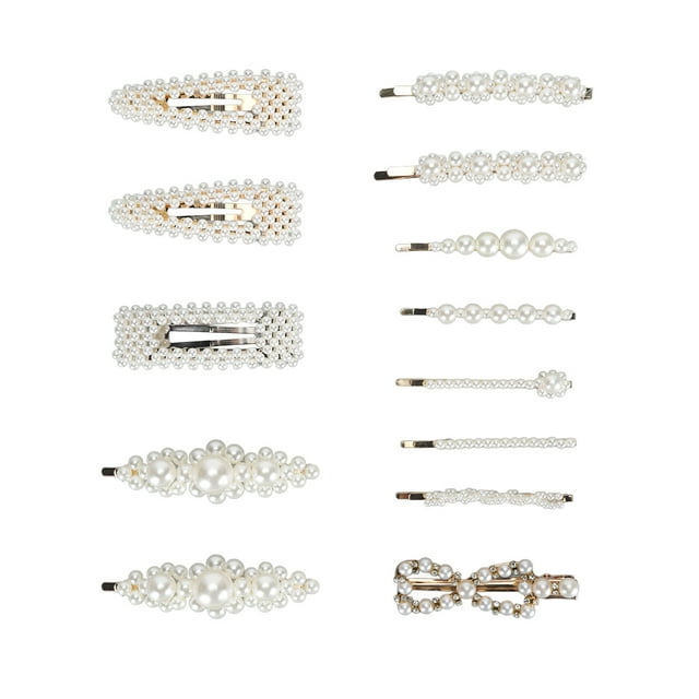 Pinzas para el Cabello con Perlas, 13 Pasadores Decorativos para el Cabello con Perlas Falsas, Horquillas Grandes, Accesorios Elegantes para el Cabello para Mujeres, para
