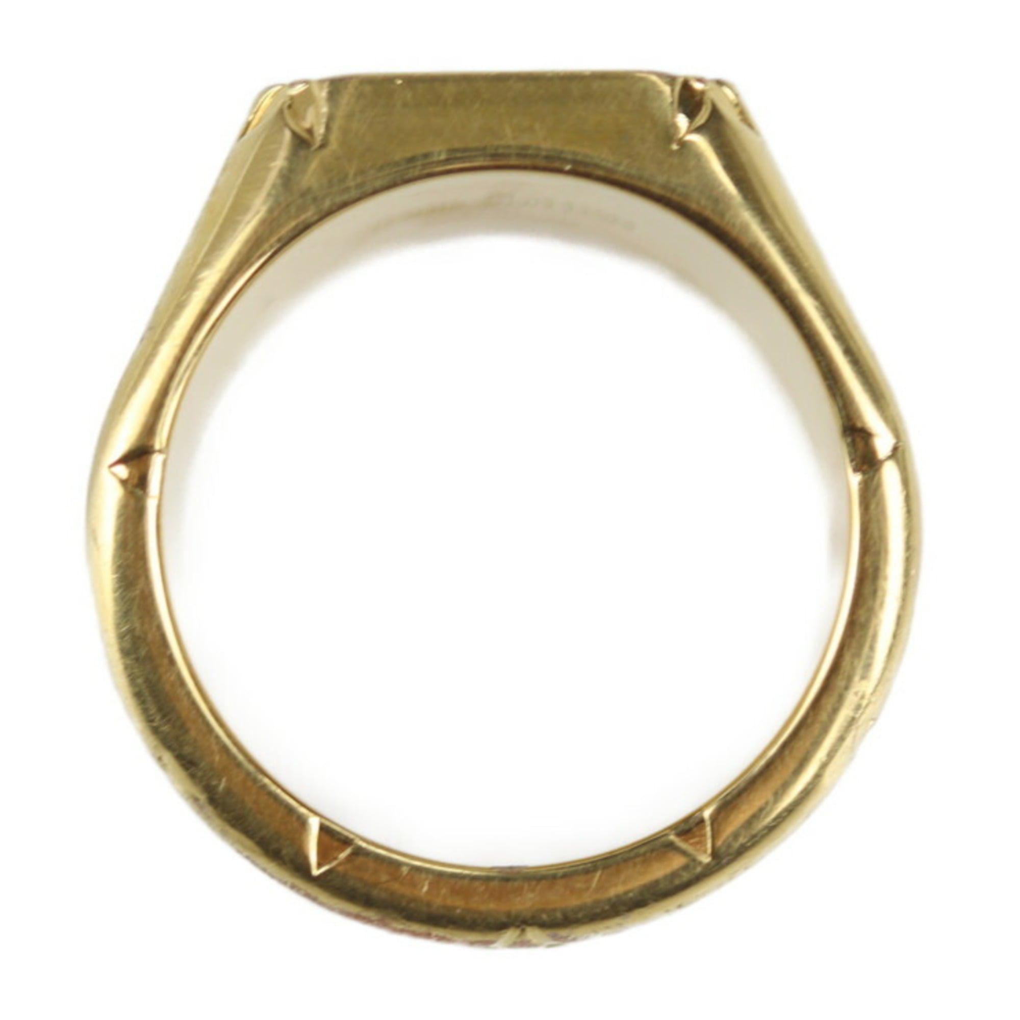LOUIS VUITTON Ring M80191 Signet Ring Monogram Vuitton SizeL metal gold