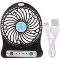 thumbnail image 1 of Mini ventilador de escritorio portátil alimentado por batería, recargable y alimentado por USB, con luz ambiental y antorcha, fuerte flujo de aire Zhivalor ZSY-1329, 1 of 2