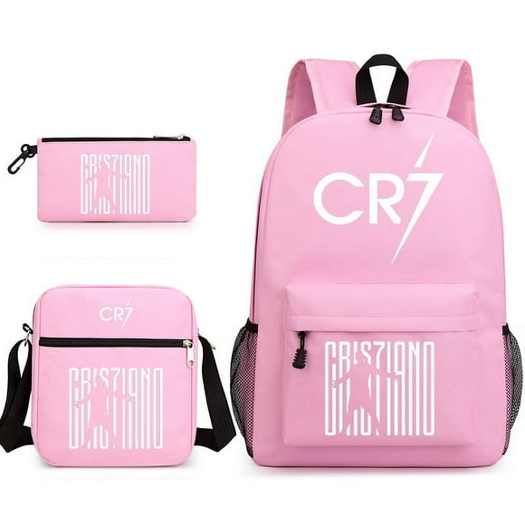 Trendy Cr7 3-Piece Backpack Mochila Student Capacity