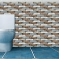 thumbnail image 4 of ufeghfjh Self Adhesive Peel and Stick Wall Tile Stickers for Kitchen Bathroom Backsplash Waterproof Heat Resistant Easy Clean 5 Pack 11.8x11.8 Inches 30x30cm, 4 of 6