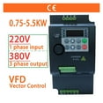 thumbnail image 2 of Convertisseur de Vitesse de Moteur Variable VFD Entrée 220 à Sortie 0.75/1.5/2.2/3.7/4/5.5 KW, Interface Claire, 2 of 6