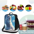thumbnail image 4 of Xecao Clear Sky Blue Cat Print Lunch Bag - Durable, Double-Insulated Lunch Bag, Holds Lunch Box, Water Bottle, & Snacks,Leakproof Cooler Tote Bag, 4 of 7