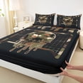 thumbnail image 4 of Erosebridal Football Ice Cream Kids Queen Sheet Sets,Vintage Camouflage Print Bed Set 4 Pieces, 4 of 6