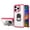 Clear + Magenta, variant on For T-Mobile Revvl 6 5G Transparent Hybrid with Magnetic Ring Stand (works with Car Mount) Detachable Frame Bumper Phone Case Cover by Xpression - Clear + Black