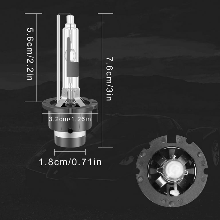 SOCAL-LED 2x D5S HID Bulbs 35W AC OEM Xenon Headlight Direct Replacement  6000K Crystal White