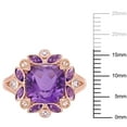thumbnail image 2 of Everly Women's Amethyst and Topaz Rose Gold Plated Engagement Ring, 2 of 7