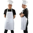 thumbnail image 1 of Juego De Delantal De Chef Afortunado Y Gorro De Cocina Ajustable Blanco, 1 of 5