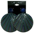 thumbnail image 2 of Large Blue, Green, And Black Disc Shaped Drop Dangle Earrings For Women, 2 of 2