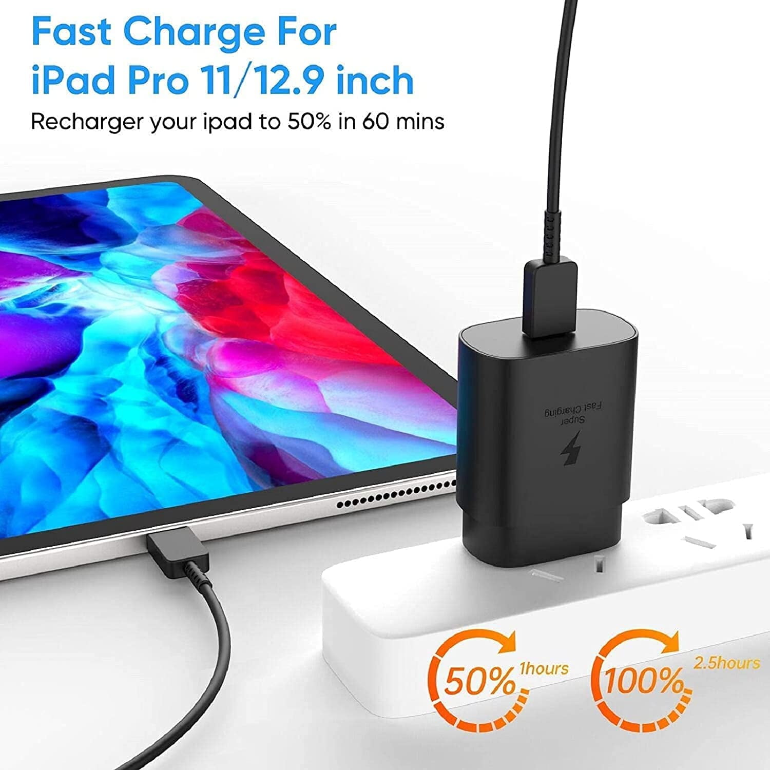 25W USB C Chargeur Rapide pour Samsung Galaxy S23/S23+/S23 Ultra/Z Fold 4/Z  Flip 4/S22/S22+/S22 Ultra/Note 20/Note 20 Ultra/A13,avec Ligne de Charge 2m  Noir