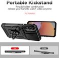 thumbnail image 6 of for Samsung Galaxy A34 5G Case with Slide Camera Cover HD Screen Protector [ Grade 16ft. Drop Tested] Ring Holder Kickstand Protective Phone Case for Samsung Galaxy A34 5G, Black, 6 of 16