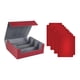 thumbnail image 4 of Caja para baraja de cartas coleccionables de cuero sintético resistente con cierre magnético Rojo, 4 of 9