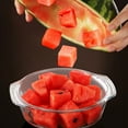 thumbnail image 3 of Gnmfd Watermelon Cutter And Fork Stainless Steel Fruit Cutter Tools, Cubed Watermelon Slicer for Summer Picnics Outdoor Parties, Multi-Functional Fruit Knife for Melon Pineapple Pear, 3 of 8