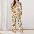 thumbnail image 2 of Sikiie Whimsical Fox Floral Garden Pajamas for Women Set, Womens Pajama Sets, Lounge Sets for Women, 2pjs for Women-Small, 2 of 7