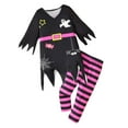 thumbnail image 2 of Atogsazn Baby Boys Girls Halloween Set Kids V Neck Long Sleeve Print Tops and Striped Pants Set Outfit Fall Clothes Black 2-3 Years, 2 of 8