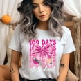 thumbnail image 2 of 100 Days of School Bow T-Shirt | Cute Teacher & Student Celebration Tee, Light Pink, Size M, 2 of 6