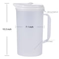 thumbnail image 2 of Half Gallon Water Pitcher, Plastic Pitcher with Lid, Clear Kettle, Iced Tea Pitcher for Fridge 1.75qt Jug., 2 of 5