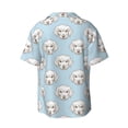 thumbnail image 2 of Xecao offers the Dog for Men's Casual Short-sleeved Shirt, a button-up collared shirt with a pocket, perfect for beach vacations and yacht travel in the 3X-Large size., 2 of 7