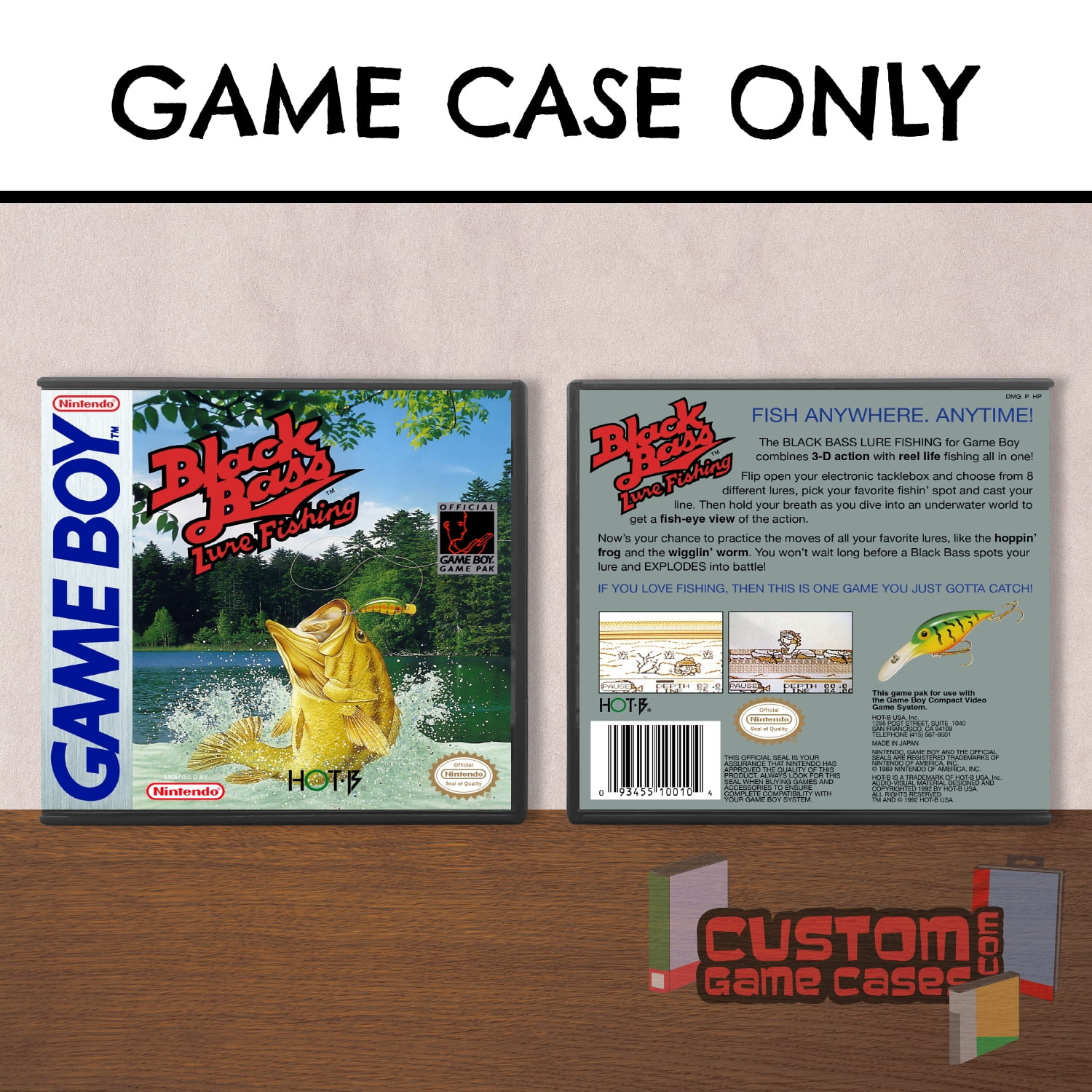Black Bass Lure Fishing (GB) Game Boy Game Case with Cover