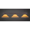 thumbnail image 1 of Toltec Lighting 803-DG-622 Square 3 Light Bar Shown In Dark Granite Finish With 16" Cayenne Linen Glass, 1 of 1