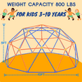thumbnail image 5 of Fiziti 6 in 1 Climbing Dome,10FT Dome Climber with Hammock for Kids 3 to 10,Jungle Gym Play Equipment,Supports up to 800 lbs Outdoor Climbing Toys,Anti-Rust,Easy Assembly,Gift for Kids,Blue+Yellow, 5 of 16