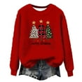 thumbnail image 5 of Craaazy Christmas Sweaters for Women Crew Neck Long Sleeve Shirts Xmas Holiday Warm Tops Gifts, 5 of 5