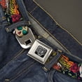thumbnail image 2 of Buckle-Down Belt, Seatbelt Buckle Belt, Death Before Dishonor Close Up Black, 34 to 52 Inches, 2 of 9
