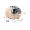 thumbnail image 3 of Winter Warm Pet Bed Enclosed Portable Cat Dog House Thick Insulated Sleeping Cave for Small Medium Pets Cozy Hideaway with Carry Handle Indoor Outdoor Use, 3 of 5