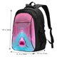 thumbnail image 5 of Balery Pink Shark Pool Fantasy Mochila con carga USB para hombre y mujer - Mochila impermeable y antirrobo para laptop con puerto USB para viajes, trabajo, 5 of 7