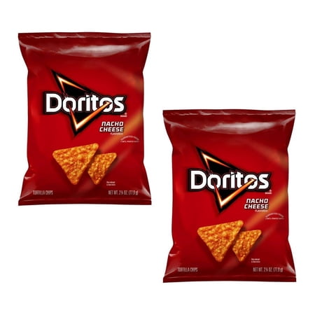 Doritos Tortilla Chips Nacho Cheese Flavored Snack Chips,(2PACK)