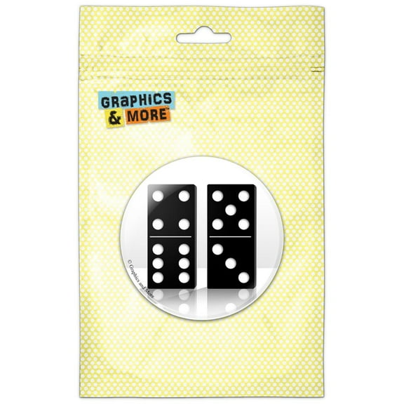 Black Dominoes Game Pinback Button Pin Badge
