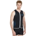 thumbnail image 3 of HETSUITS 3MM Neopreno sin mangas Natación SunScreen Tops Tops Tops de traje de traje de traje de baño para aeróbicos de agua Piragüismo Surfing Kayak Negro XL seitruly OD003694-03, 3 of 7