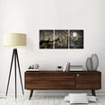 thumbnail image 3 of New York City Wall Art Yellow Grey Flower Painting Floral Picture Black White Cityscape Canvas Prints Framed Artwork Living Room Bedroom Decoration 12"x16"x3 Pieces, 3 of 5