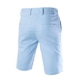 thumbnail image 2 of Pantalones Cortos De Rayas Verticales PaHombres Con Bolsillos Inclinados Delanteros Azul Blanco 36, 2 of 7