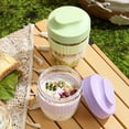 thumbnail image 4 of ZenCart Breakfast Cup Portable Oatmeal Salad Yogurt Cup with Lid & Spoon BPA-Free Food Storage Container for Office School, 4 of 8