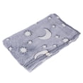thumbnail image 3 of Manta luminosa de 1,5x2m, franela de doble cara, diseño de estrella y luna, manta suave que brilla en la oscuridad para niños, gris, 3 of 14