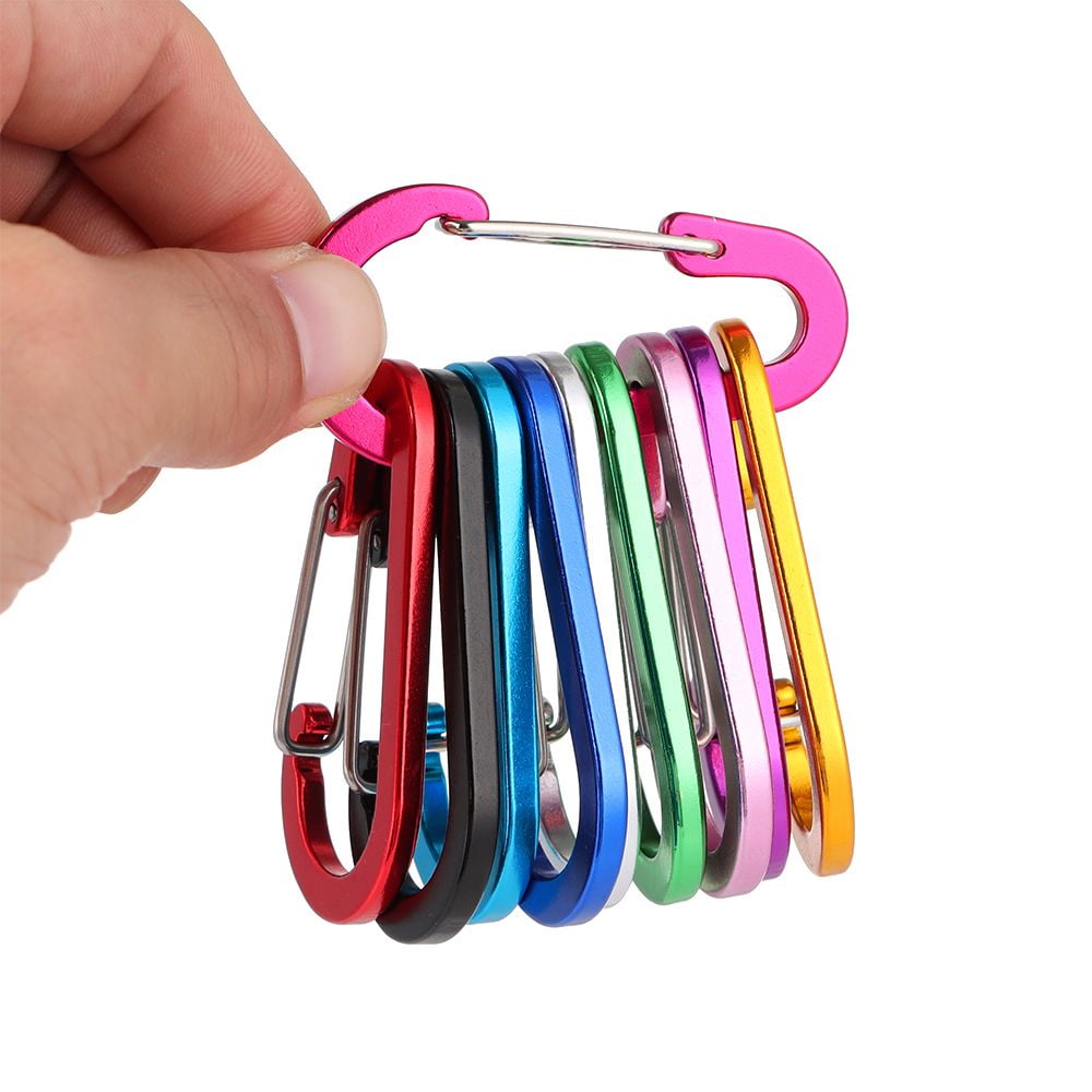  S Carabiner Clip, 20Pcs Small Alloy Keychain Clip 1.6 Inch Snap  Hook Zipper Clips Anti Theft Backpack Mini Dual Locking Carabiner for  Fishing Camping Outdoor (Silver) : Sports & Outdoors