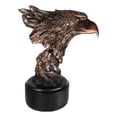 thumbnail image 4 of Majestic American Bald Eagle Head Bust Electroplated Bronze Figurine With Base, 4 of 5