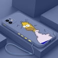 thumbnail image 1 of Funda de silicona con correa de mano para iPhone, carcasa de Los Simpsons para iPhone 14, 13, 12, 11 Pro Max, Mini, X, XR, XS MAX, SE20, 8, 7 Plus, 6, 6S Plus Fivean unisex, 1 of 2