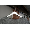 thumbnail image 4 of NAHANCO Wooden Shirt Hanger, 19" - Low Gloss White, 100/CTN, 4 of 6