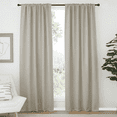 thumbnail image 4 of NICETOWN Pleated Blackout Curtains Cooling Backtab and Rod Pocket Luxury Curtains for Living Room, W52 x L84, Set of 2, Natural, 4 of 8