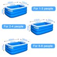 thumbnail image 2 of Family Inflatable Swimming Pools Above Ground Swimming Pool, Outdoor Kiddie Pool Garden Backyard Beach Paddling Pool Swim Center 5ft/7ft/10ft, 2 of 9
