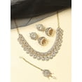 thumbnail image 2 of Rhinestone Gold Plated Choker Indian Bollywood Fashion Style Wedding & Bridal Jewelry Set, 2 of 3