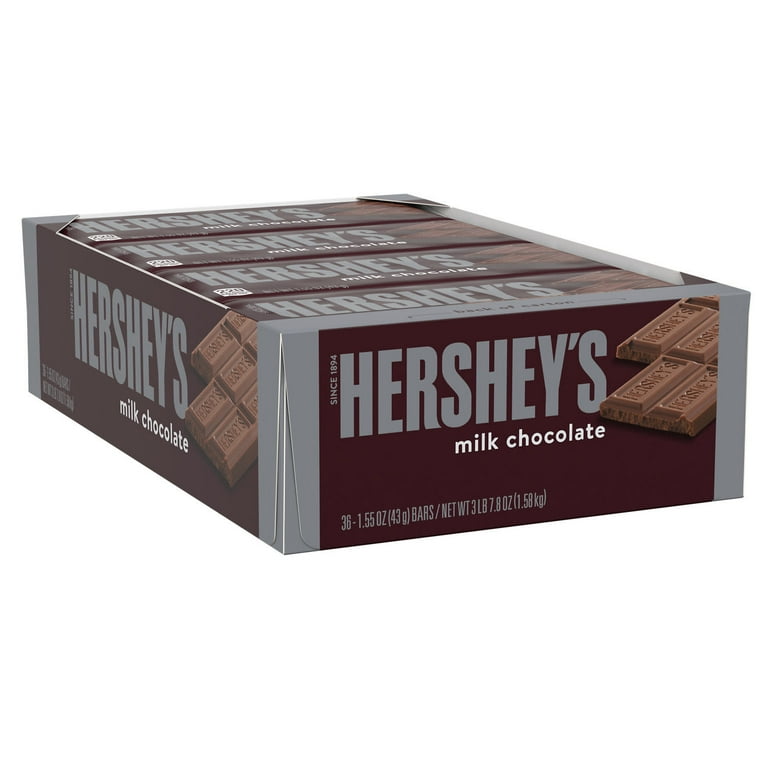Hershey's Creamy Milk Chocolate Candy Bars, 1.55 oz, Bulk Box of