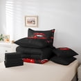 thumbnail image 6 of Feelyou Black Red Lips Twin Bedding Sets 7-Piece, Fashion Cherry Bedding Comforter Set, 6 of 8